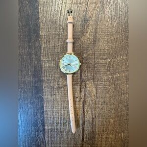 Francesca's Gold Watch with blush pink Strap